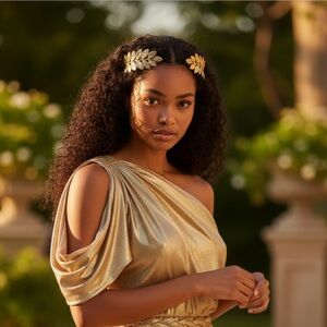 Elegant Gold leaf toga style headband